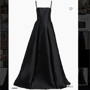 Vera Wang Black Diane Sleeveless Fit & Flare Gown